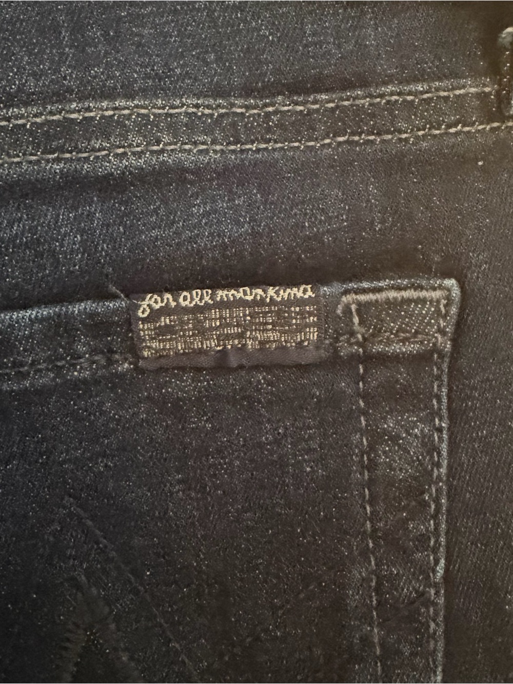 7 For All Mankind A Pocket Flare Jeans Dark Wash Size 29 - Picture 7 of 10